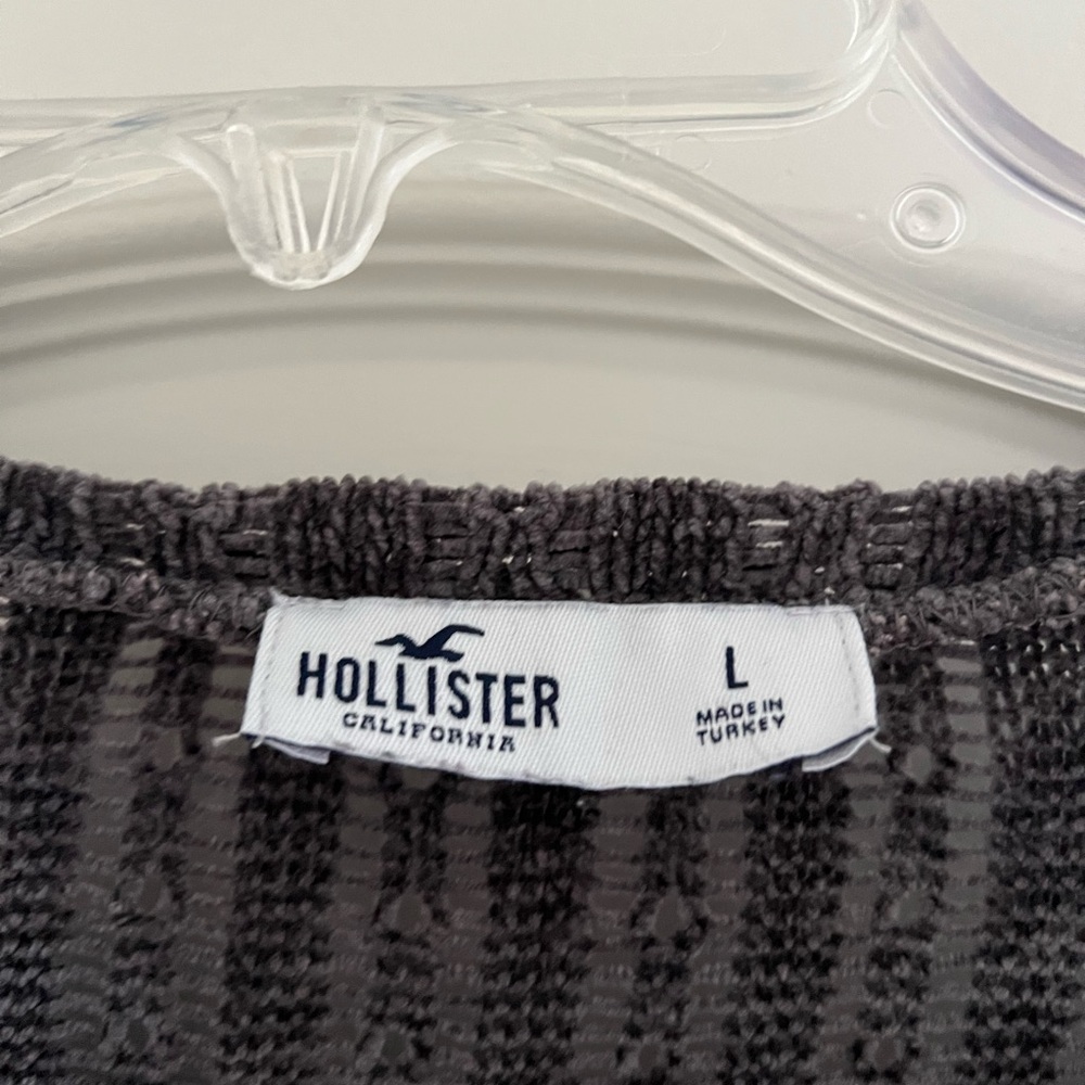 Hollister Charcoal Textured Sweater